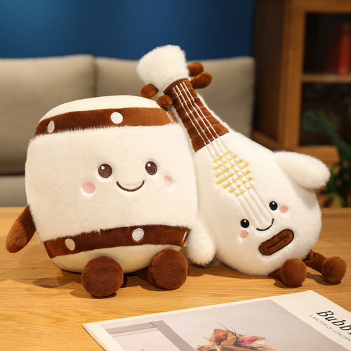 仿真樂器公仔毛絨玩具吉他琵琶鋼琴古箏樂器玩偶音樂文創抱枕