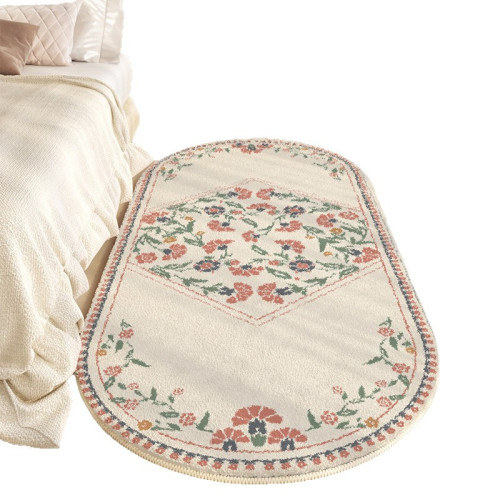 地毯臥室卡通耐髒易打理仿羊絨地毯家用異形兒童房隔涼床邊毯可定