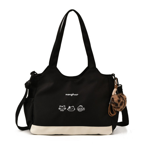 撞色洋氣女單肩包2025新款韓風小衆設計簡約休閒手提大容量托特包