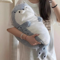新款海豹毛絨玩偶超軟女生睡覺夾腿抱枕可愛陪伴兒童公仔玩具娃娃