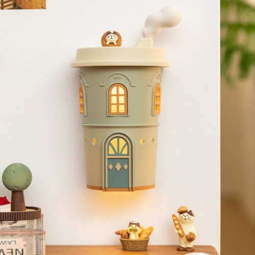 阿楹 復古床頭櫃小夜燈咖啡角稀奇古怪擺件萌粒展示實用治瘉禮物