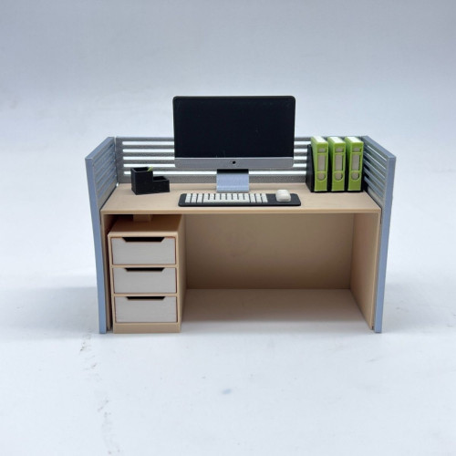 自嘲熊上班迷你微縮擺件牛馬打工人工位裝飾品造景辦公室桌面好物