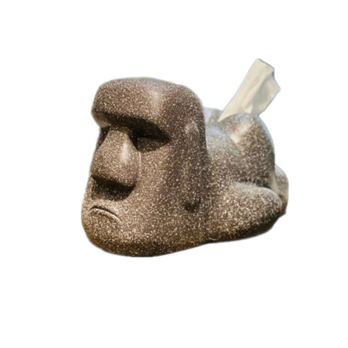 摩艾石像人復古光屁屁屁股moai紙巾盒面紙抽樹脂石人屁股飾品擺件