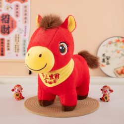 2026馬年吉祥物毛絨玩具卡通生肖馬玩偶公仔年會活動禮品可