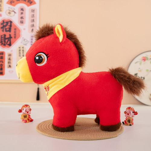 2026馬年吉祥物毛絨玩具卡通生肖馬玩偶公仔年會活動禮品可