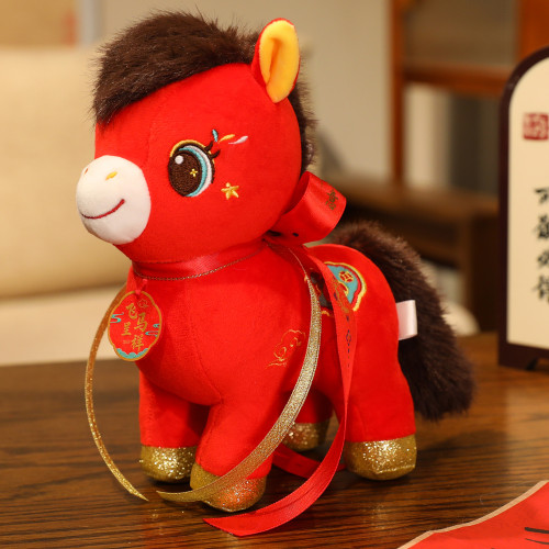 2026馬年吉祥物公仔布藝馬毛絨玩具小馬布娃娃玩偶新年年會禮品