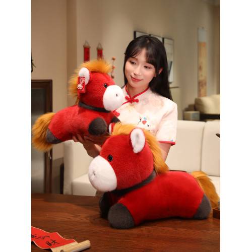 2026馬年吉祥物公仔生肖馬毛絨玩具抱枕新年玩偶禮品