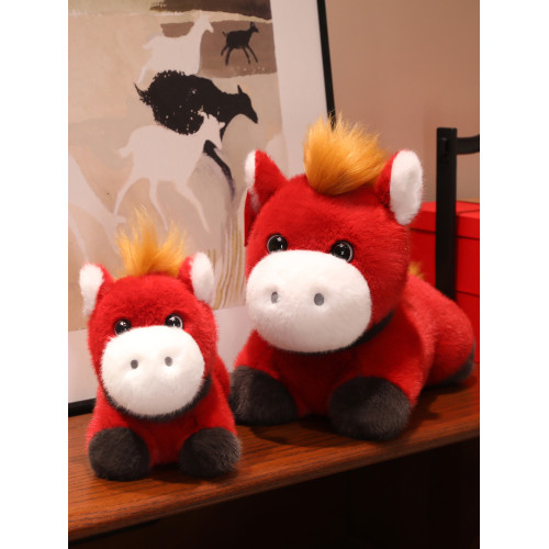 2026馬年吉祥物公仔生肖馬毛絨玩具抱枕新年玩偶禮品