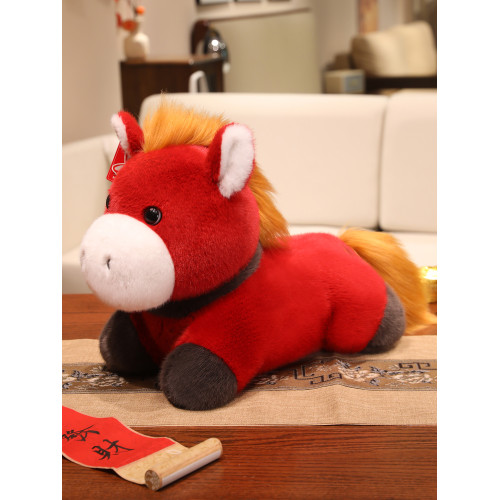 2026馬年吉祥物公仔生肖馬毛絨玩具抱枕新年玩偶禮品