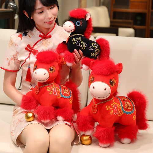 2026馬年吉祥物毛絨玩具生肖馬公仔玩偶年會禮品年貨
