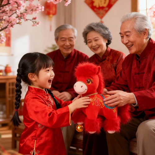 2026馬年吉祥物毛絨玩具生肖馬公仔玩偶年會禮品年貨