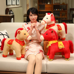 2026馬年吉祥物公仔毛絨玩具生肖馬到成功布娃娃玩偶大號活動擺件