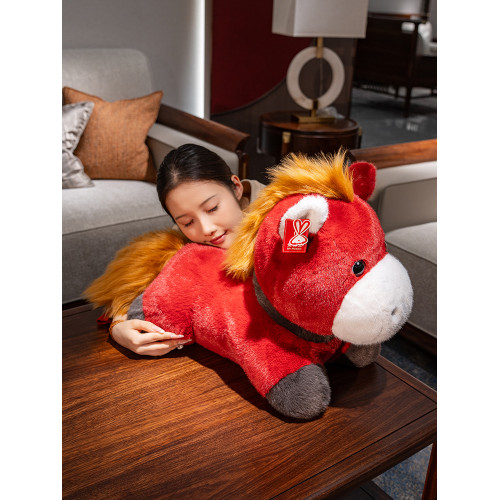 2026馬年吉祥物仿真生肖小馬毛絨玩具公仔嘟嘟馬陪睡兒童抱枕玩偶