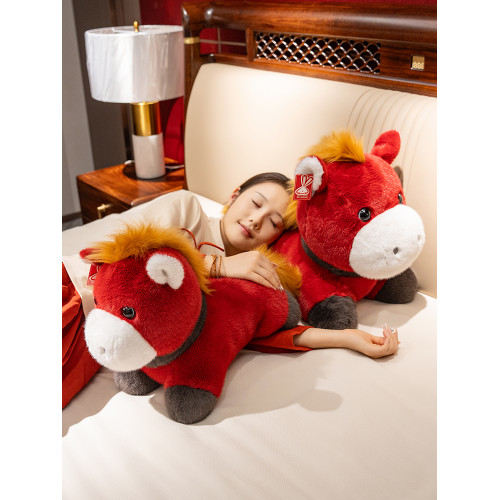 2026馬年吉祥物仿真生肖小馬毛絨玩具公仔嘟嘟馬陪睡兒童抱枕玩偶