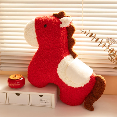 2026馬年吉祥物國風小寶馬抱枕玩偶公仔擺件毛絨玩具兒童新年禮物