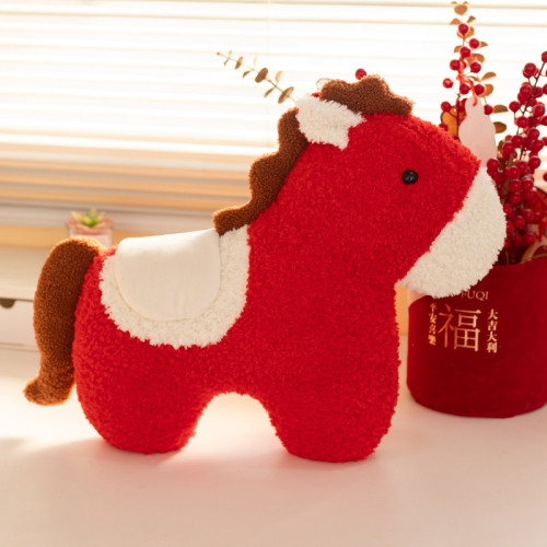 2026馬年吉祥物國風小寶馬抱枕玩偶公仔擺件毛絨玩具兒童新年禮物