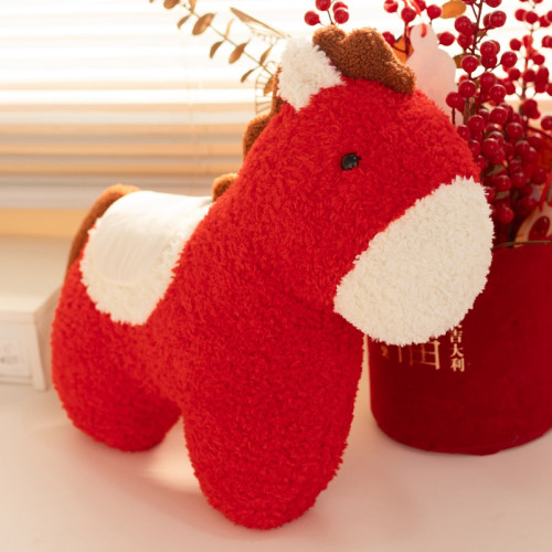 2026馬年吉祥物國風小寶馬抱枕玩偶公仔擺件毛絨玩具兒童新年禮物