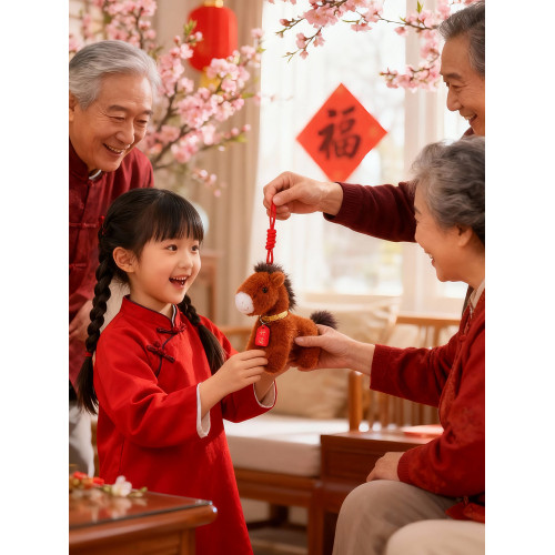 2026馬年吉祥物公仔毛絨玩具小馬玩偶生肖馬公仔掛件年會新年禮品