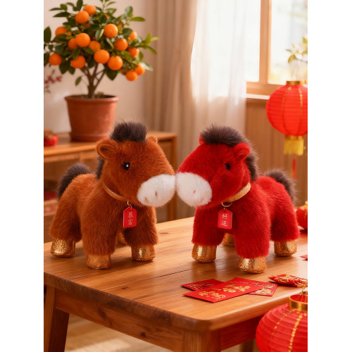 2026馬年吉祥物公仔毛絨玩具小馬玩偶生肖馬公仔掛件年會新年禮品