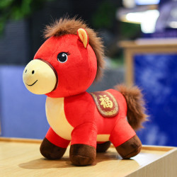 2026馬年吉祥物公仔娃娃玩偶新年來福生肖馬禮品毛絨玩具