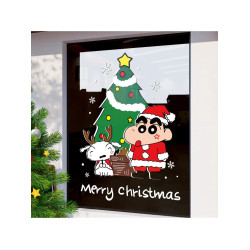 2026耶誕聖誕節靜電貼窗貼櫥窗玻璃門UV貼紙春節窗花貼畫創意貼紙