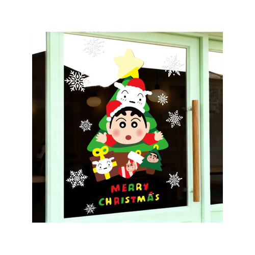 2026耶誕聖誕節靜電貼窗貼櫥窗玻璃門UV貼紙春節窗花貼畫創意貼紙