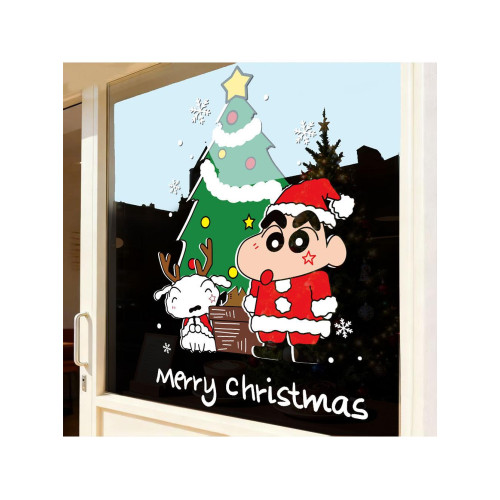 2026耶誕聖誕節靜電貼窗貼櫥窗玻璃門UV貼紙春節窗花貼畫創意貼紙