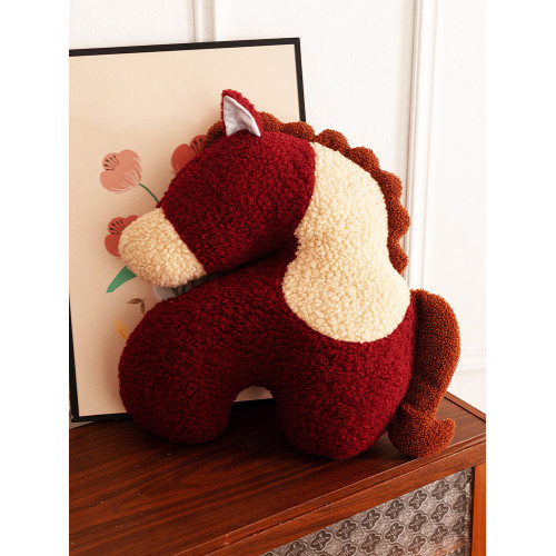 2026馬年吉祥物赤兔馬抱枕毛絨玩具床上玩偶娃娃小馬公仔生肖馬女