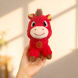 2026馬年吉祥物公仔生肖小馬玩偶毛絨玩具娃娃新年會活動禮品