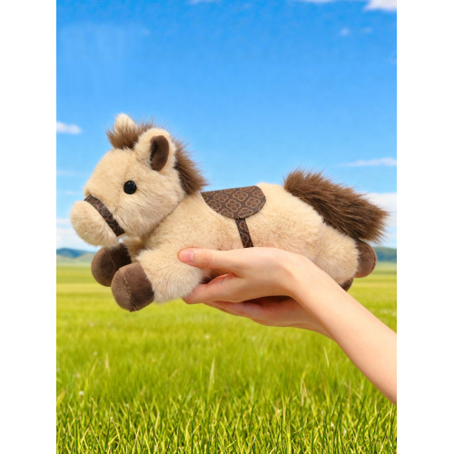 仿真小馬玩偶2026馬年吉祥物公仔生肖毛絨玩具馬駒布娃娃新年禮物