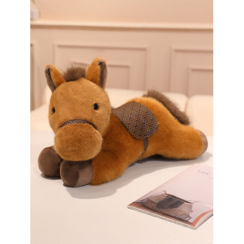 仿真小馬玩偶2026馬年吉祥物公仔生肖毛絨玩具馬駒布娃娃新年禮物