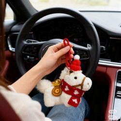 馬上有錢元寶小馬書包掛件毛絨玩偶鑰匙釦2026馬年吉祥物新年禮物