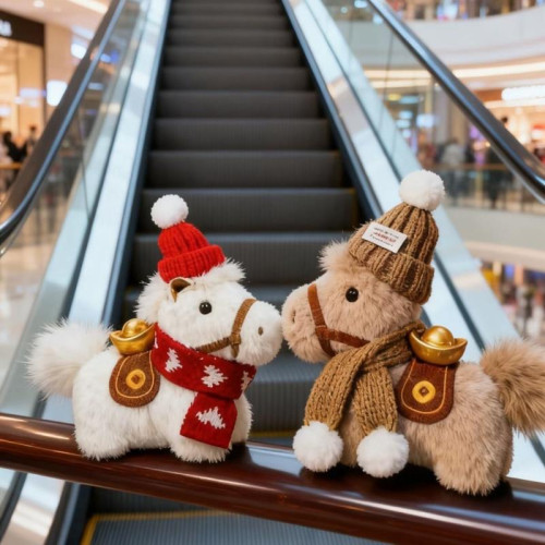 馬上有錢元寶小馬書包掛件毛絨玩偶鑰匙釦2026馬年吉祥物新年禮物