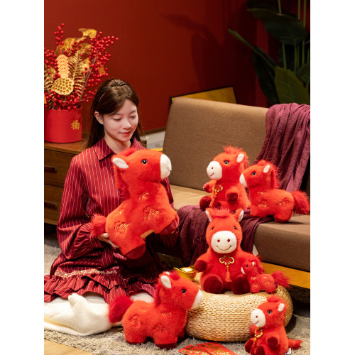 2026馬年吉祥物公仔娃娃生肖馬玩偶毛絨玩具年會新年禮品禮物