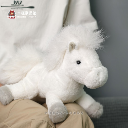 2026馬年吉祥物仿真小馬兒公仔馬上有錢玩偶沙發擺件年會禮物