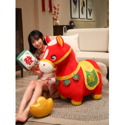 2026馬年吉祥物生肖馬毛絨玩具布娃娃本命年禮物年會禮品