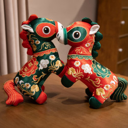 2026馬年吉祥物公仔毛絨玩具國風布藝生肖小馬布娃娃玩偶禮品