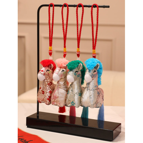 2026馬年吉祥物公仔生肖馬毛絨玩具宋錦四季馬開門紅活動禮品