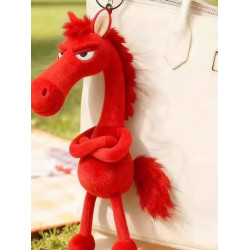 小拽馬黑馬毛絨掛件2026馬年吉祥物公仔鑰匙釦包掛飾玩偶禮物