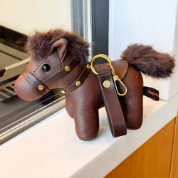 2026馬年吉祥物公仔布娃娃玩偶新年禮品皮藝生肖小馬掛件毛絨玩具