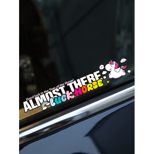 招吉貓馬年貼紙2026年卡通創意玻璃車身貼電動摩托車裝飾貼劃痕貼