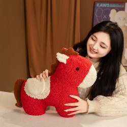 2026馬年吉祥物國風小寶馬抱枕玩偶公仔擺件毛絨玩具兒童新年禮物