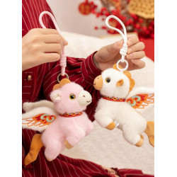 2026馬年玩偶吉祥物可愛飛天馬毛絨玩具生肖馬掛飾小馬掛件公仔