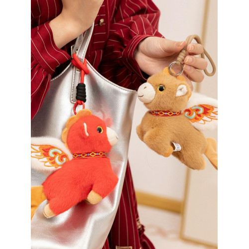 2026馬年玩偶吉祥物可愛飛天馬毛絨玩具生肖馬掛飾小馬掛件公仔