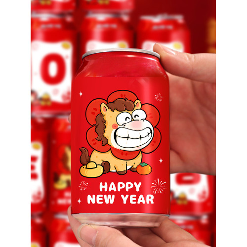 2026新款馬年可樂貼紙春節裝飾年夜飯布置年終宴會拍照片儀式