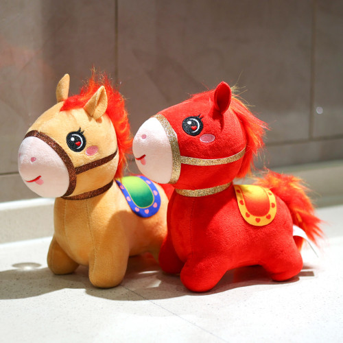 2026馬年吉祥物公仔娃娃玩偶新年生肖紅火小馬毛絨玩具小禮品