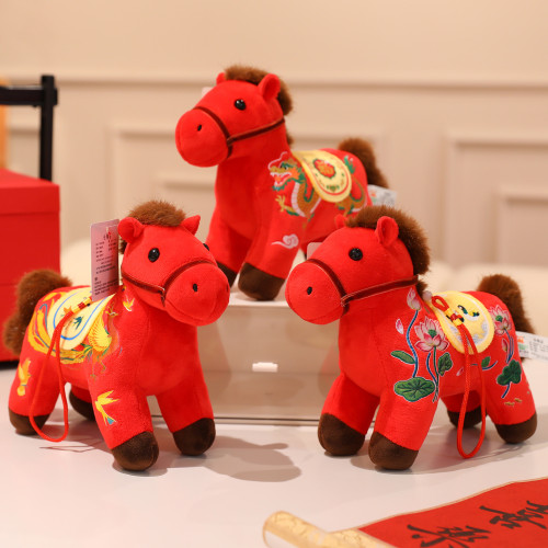 2026馬年吉祥物公仔生肖馬毛絨玩具龍飛鳳舞玩偶布娃娃禮品