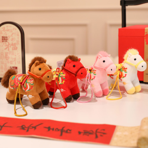 2026馬年吉祥物公仔生肖馬毛絨玩具龍飛鳳舞玩偶布娃娃禮品