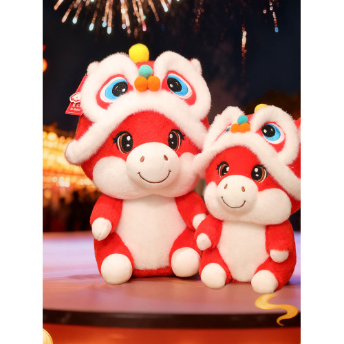 2026馬年吉祥物公仔醒獅馬卡通生肖玩偶毛絨玩具娃娃本命年小禮品 2026馬年吉祥物公仔醒獅馬卡通生肖玩偶毛絨玩具娃娃本命年小禮品