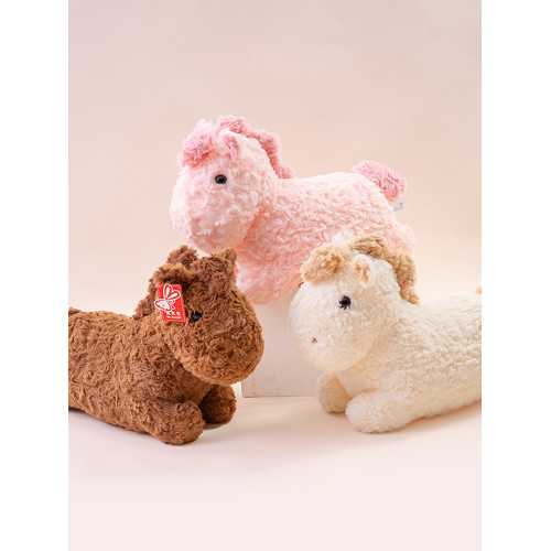 2026馬年吉祥物超軟豆豆馬可愛毛絨玩具布偶公仔新年禮物睡覺抱枕